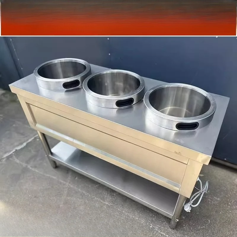 Commercial Insulation Congee Truck Stainless Steel Insulation Congee Stove Breakfast Shop
