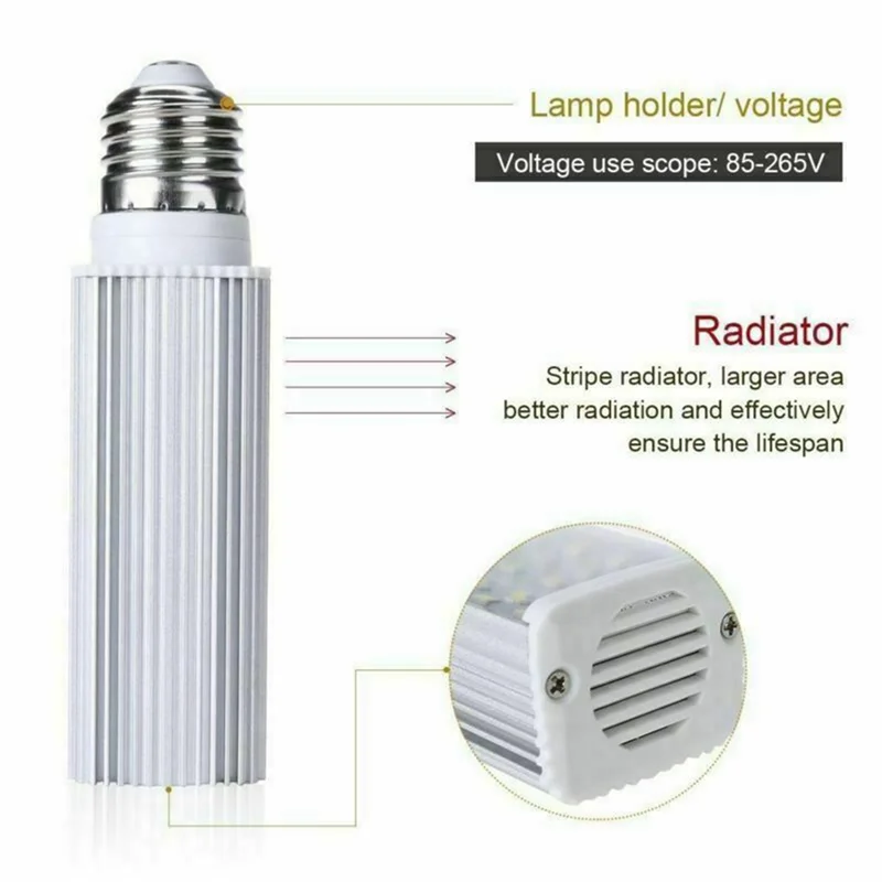 

AT29-4X Fishpod White Plant Aquarium 7W Grow Light LED Tank Fish Coral Bulb E27 Lamp