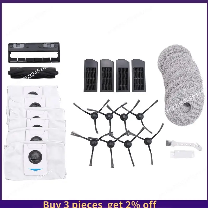 

COME For Ecovacs X1 Omni, X1e Omni, T10 Omni Robot Vacuum Cleaner Main Side Brush Mop Cloth Dust Bags Replacement Parts
