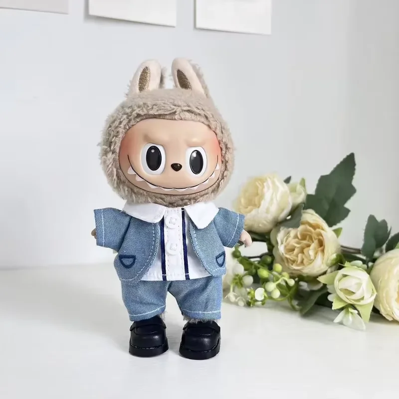 Aksesori Pakaian Pakaian Boneka Mewah Mini 17Cm untuk Boneka Idola Kpop Exo Labubu Korea Hadiah Pakaian Setelan Gaun Pernikahan