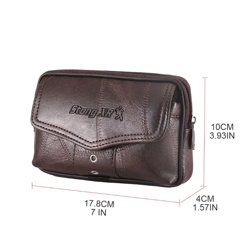 Vintage Men Waist Fanny Pack Belt Bag PU Leather Phone Travel Hip Hanging Purse image 6
