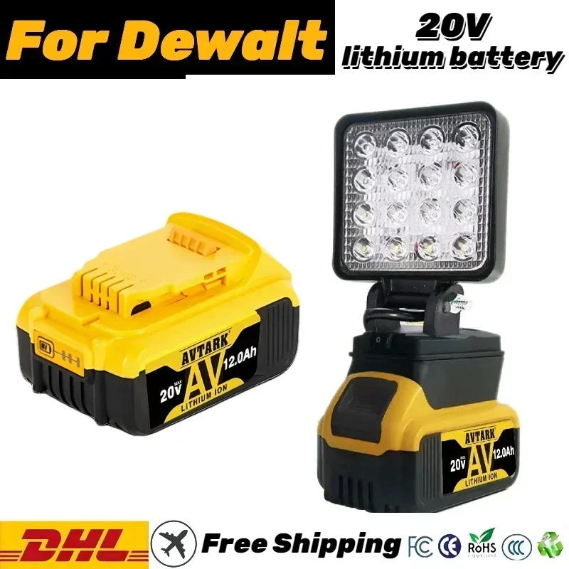 New 100% Original for Dewalt 12000mAh 20V impact driver Power Tool Battery DCB206 20V 8Ah DCB206 Battery DCB205 DCB200  DCD791