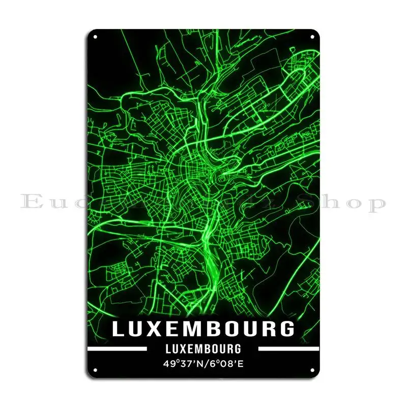 Luxembourg Metal Plaque Cinema Party Cinema Character Garage Tin Sign Poster