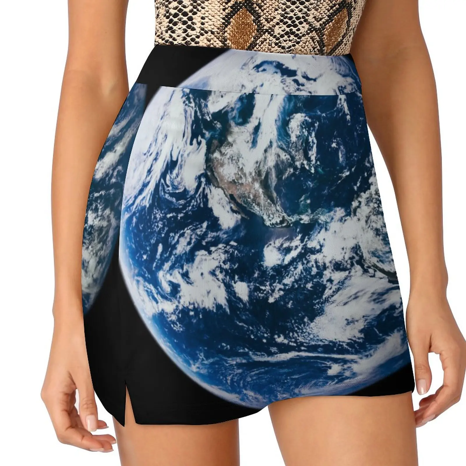 Planet Earth globe view from space Mini Skirt women clothing 2025 new arrivals Skirt for girls