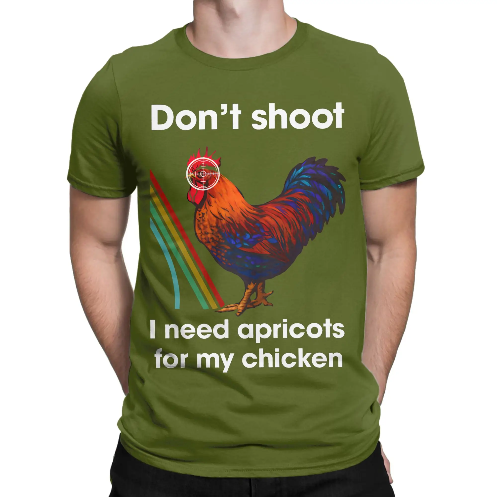 Don't Shoot I Need Apricots for My Chicken Arc Raiders Scrappy  T-Shirt Unisex Cotton Tops Casual  Round Neck Short Sleeve