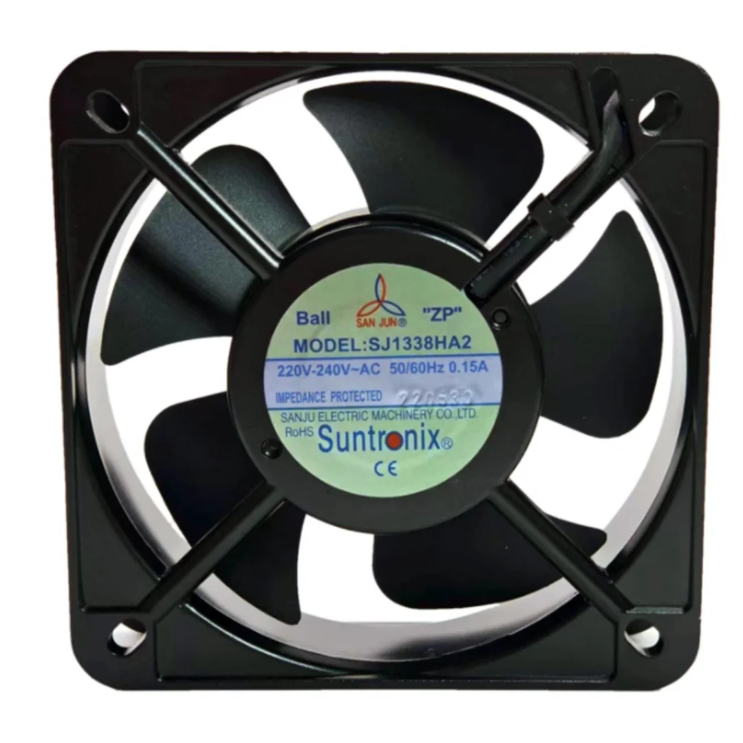 

SJ1338HA2 AC 200-240V 0.15A 135x135x38mm 2-Wire Server Cooling Fan