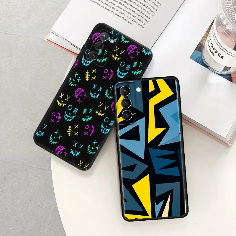 Matte Phone Case for Samsung Galaxy S24 Ultra S23 FE S22 S21 S20 S10 S9 Plus Note20 Abstract Tornado Lightning Cases Funda Shell