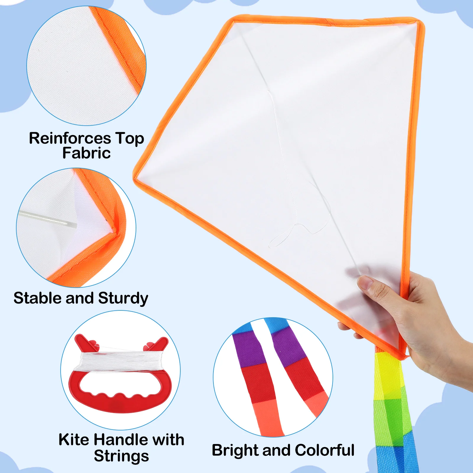 5 ensembles de cerf-volant de bricolage pour enfants, jouets artisanaux, planche de ligne de 30m, Mini cerf-volants d'enseignement vierges pour les tout-petits, Kit de projets d'extérieur faits à la main