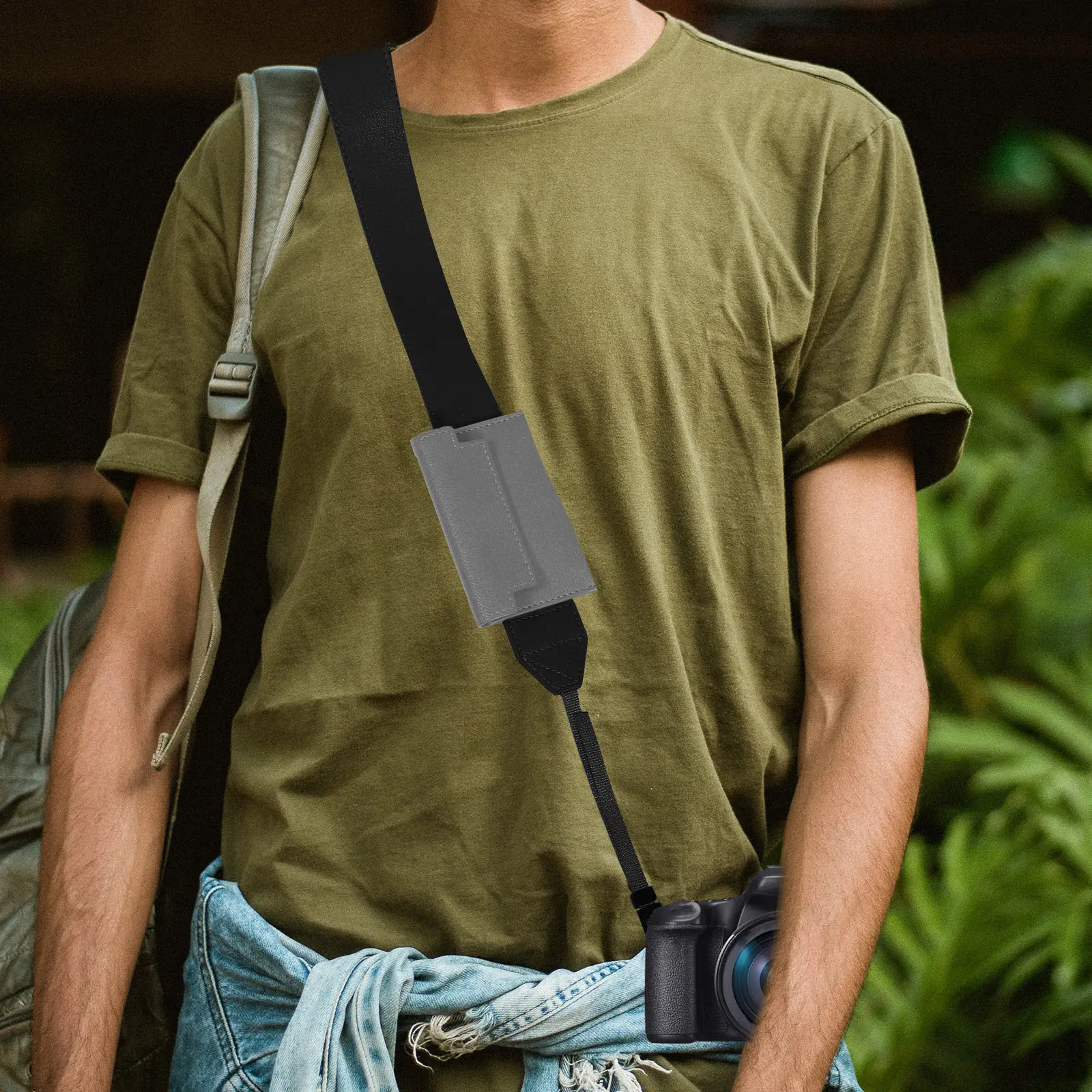 

Универсальный плечевой ремень для фотоаппарата с регулируемой длиной и карманом для карт, аксессуары для фотографов