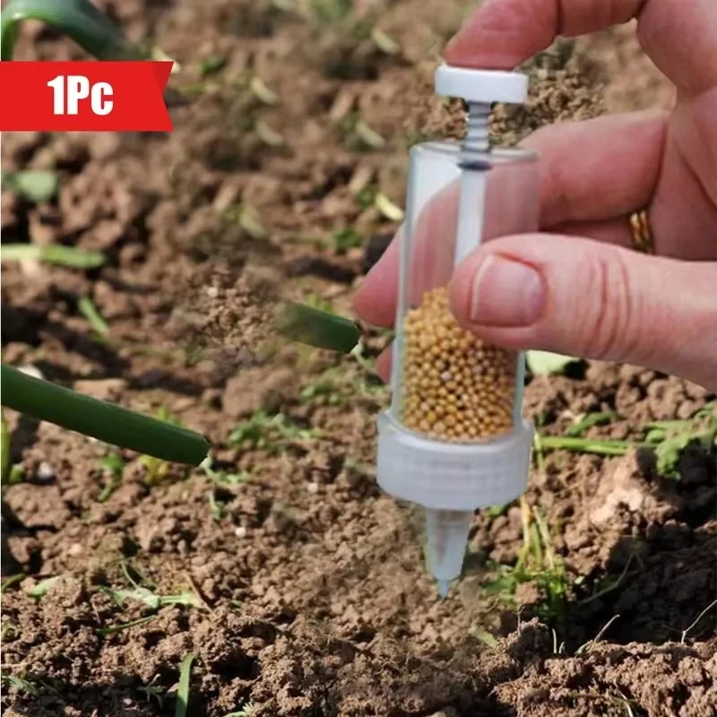 2pc Handheld Seed Dispenser, Mini Manual Seeder Tool for Garden Planting, Flower Pot & Garden Bed Essential Gardening Supplies