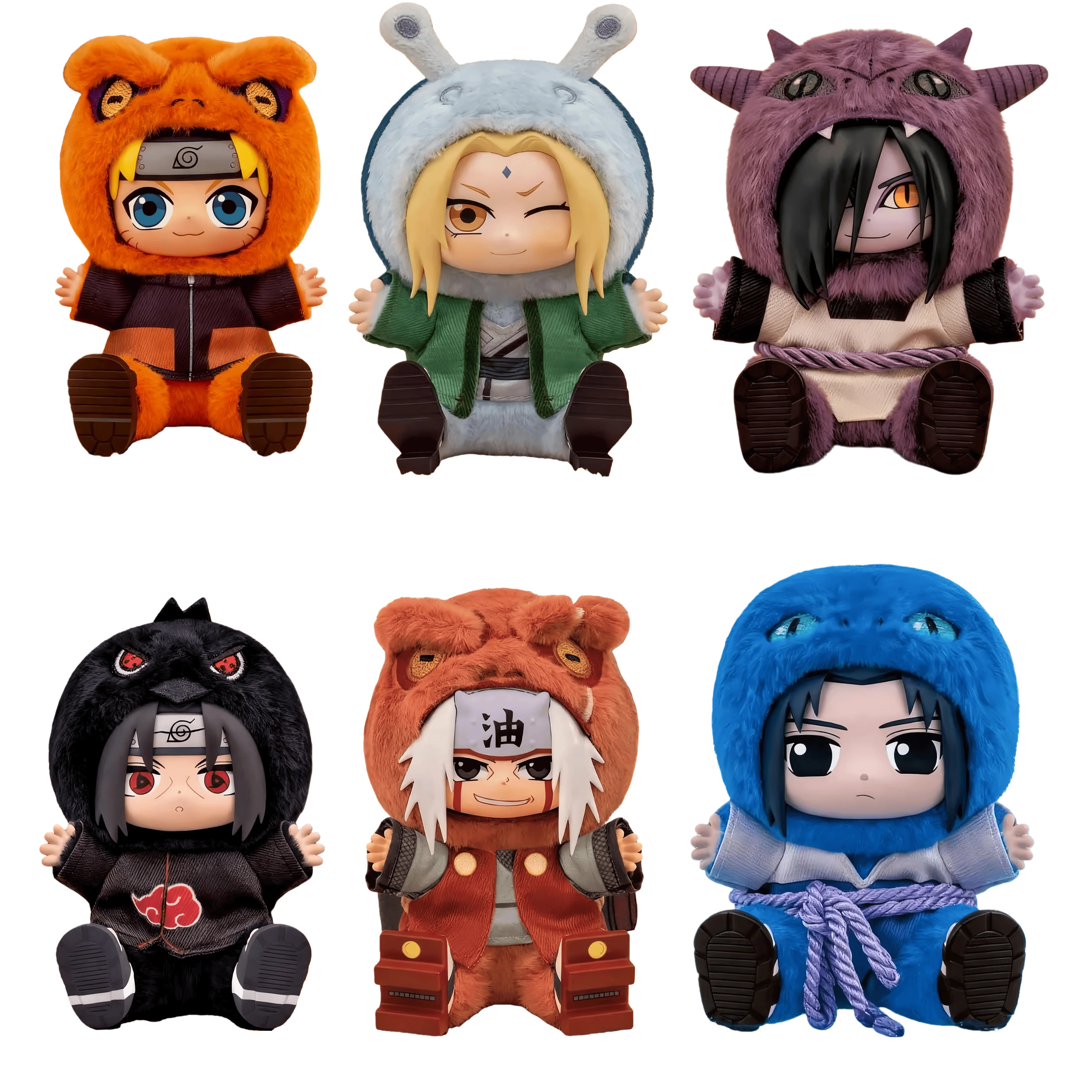 

Подлинная милая ручная вечеринка Eaki, серия сидения, слепая коробка Учиха Итачи и Наруто, плюшевая фигурка, модный аниме, коллекционный подарок