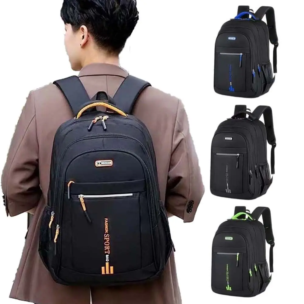 Oxford Cloth Students Daypack Anti-splash Water Scratch Prevention Large Capacity School Bag Fixed Webbing Polyester
