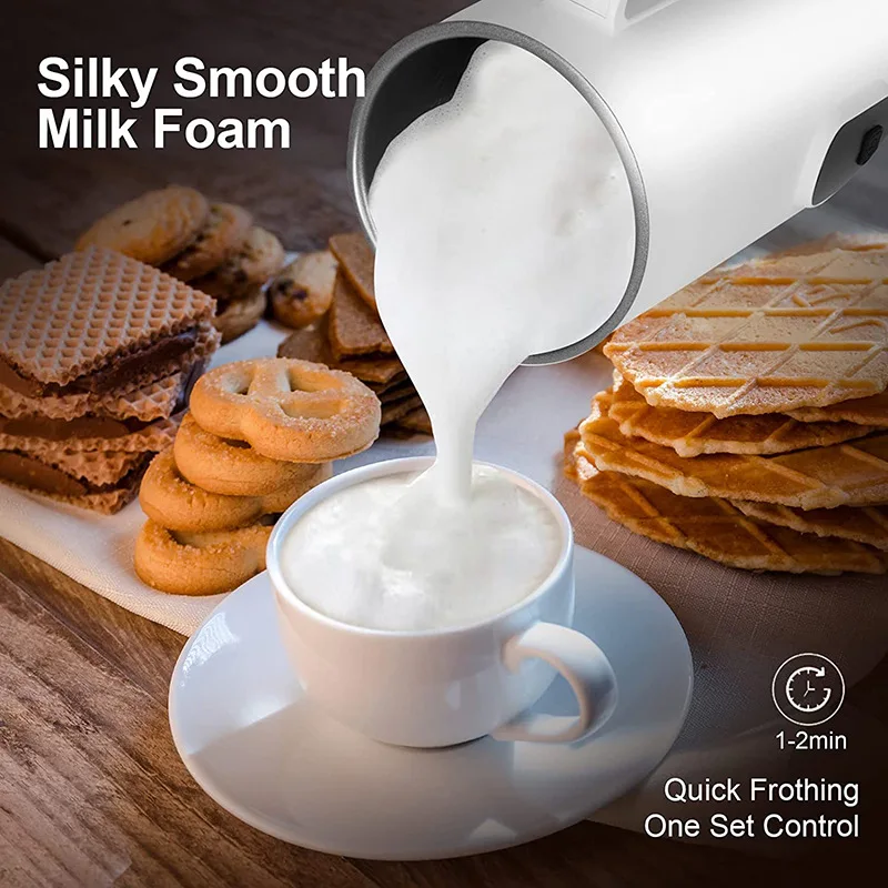مزبد الحليب الأوتوماتيكي مع وظيفة التسخين ، مبتكر للقهوة والكابتشينو