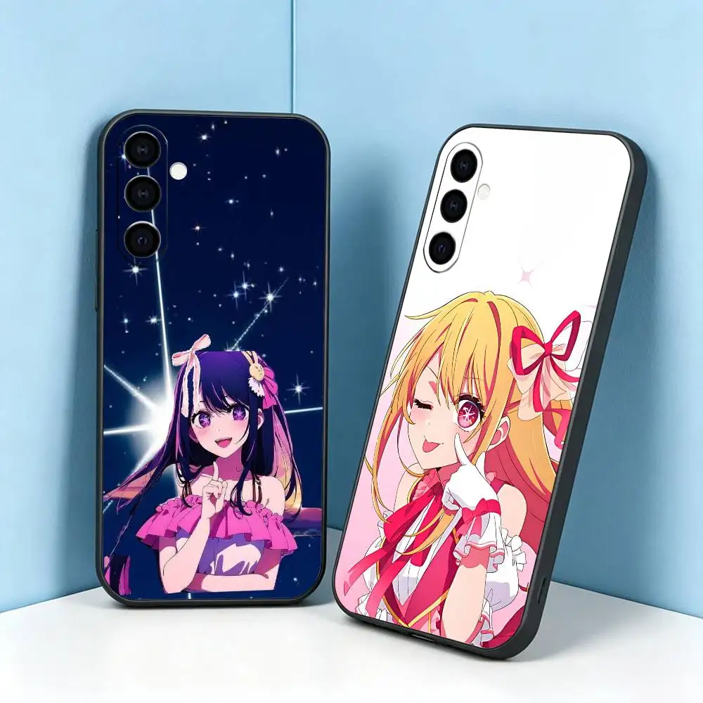 Oshi-No-Ko Ruby Hoshino  Phone Case Black Silicone Soft For Samsung Galaxy A73,A72,A71,A70,A53,A52,A51 Gift