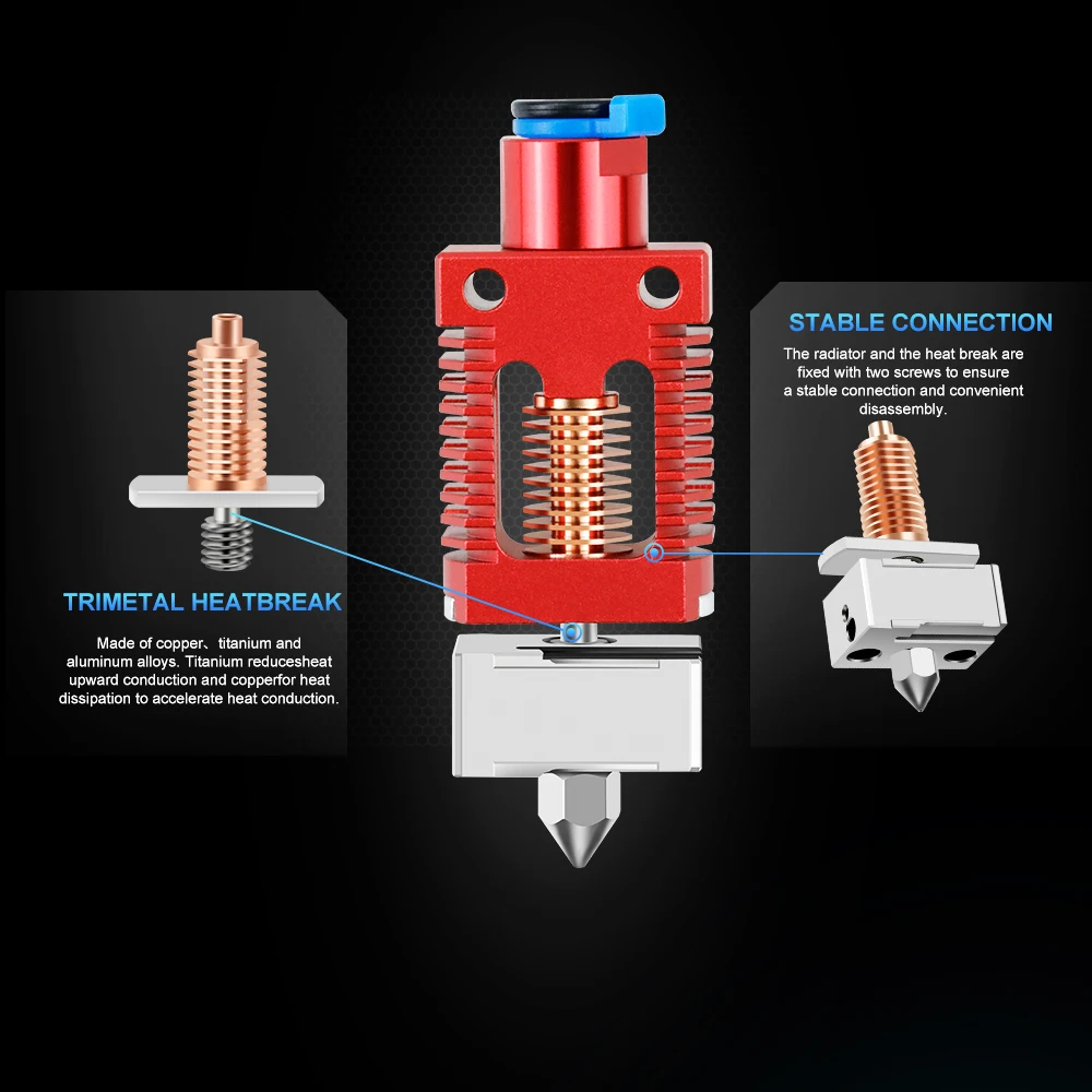 Red Lizard V3 Pro Hotend-Kit Neues Verbessertes 3D-Drucker-Düsen-Set für Creality Ender 3 Pro/Ender 5 Plus/Voron Custom – Detail 3