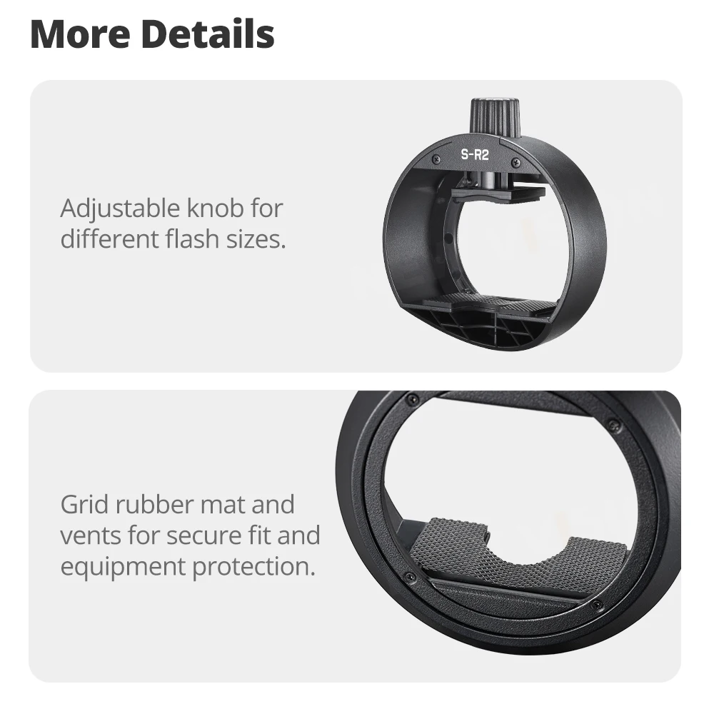 Godox 라운드 헤드 액세서리 어댑터 S-R2 V860II AD200PROII TT685 TT600 시리즈 Canon Nikon 플래시 설치 AK-R1