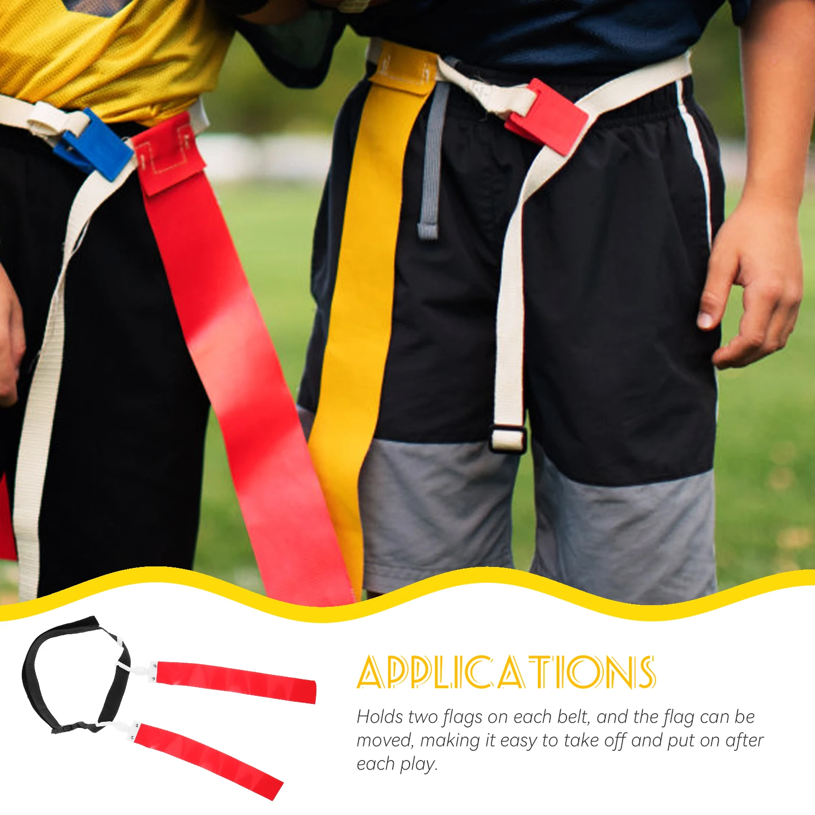 حزام العلم، أعلام كرة القدم، الخصر الآمن، مادة شريط PVC، حزام كرة القدم متعدد الاستخدامات، مستلزمات رياضية خارجية، لعبة كرة القدم الرجبي