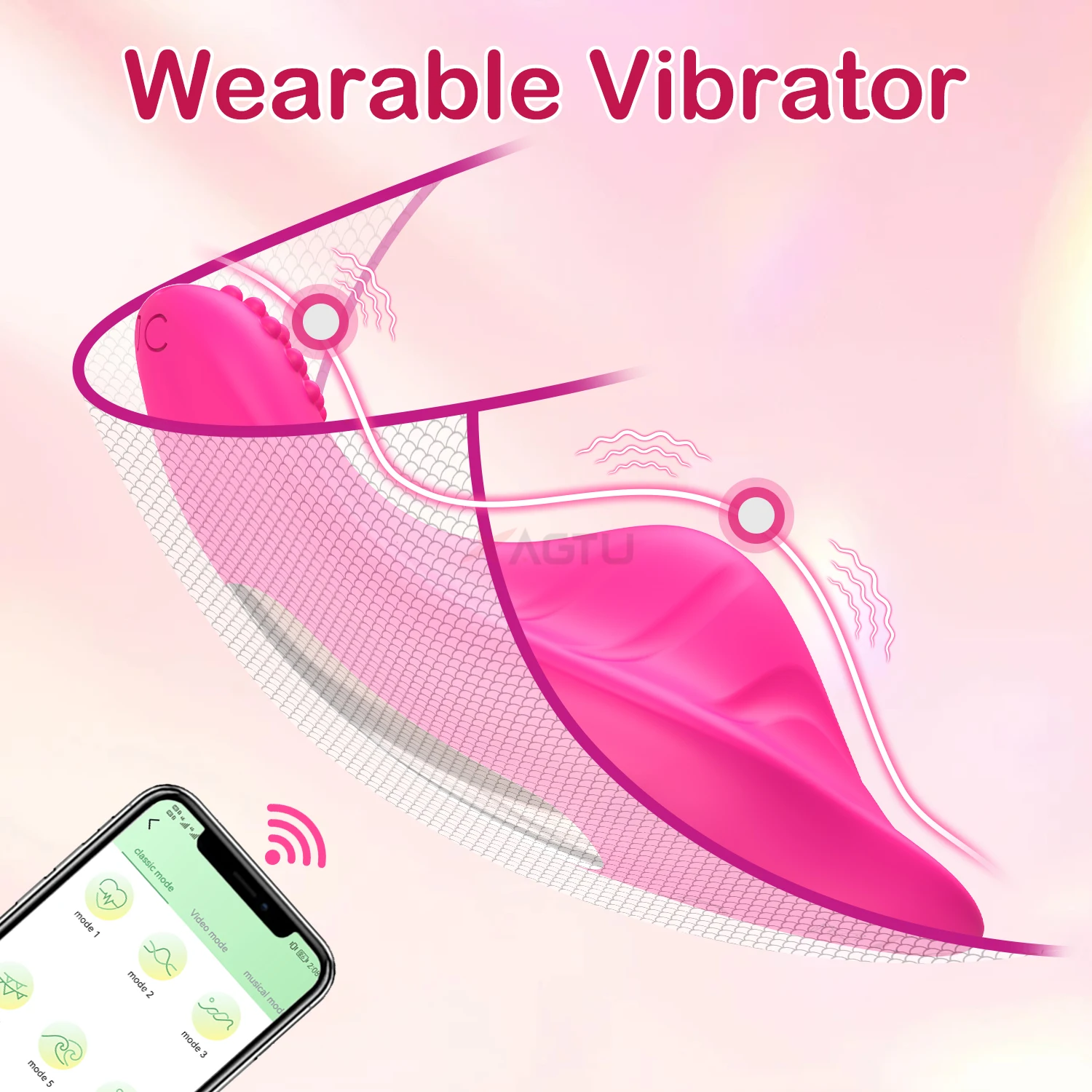 Vibrator kontrol aplikasi untuk wanita dapat dipakai untuk Stimulator klitoris Vagina bergetar mainan seks wanita perlengkapan masturbasi dewasa