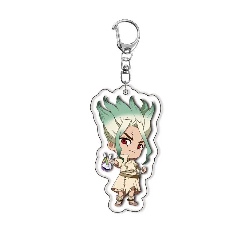 Dr.Stone Ishigami Senkuu 아크릴 키체인 쥬얼리 캠퍼스 관련 제품 문화적 창의성 친구 선물 가방 참 장식 기념품