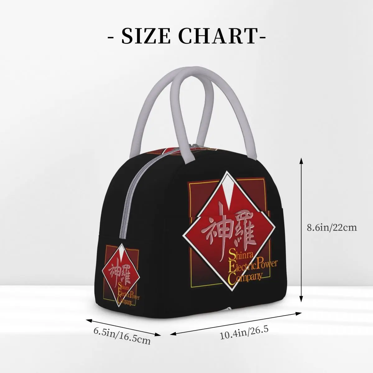 Final Fantasy Shinra Electric insulated Lunch Tote Bag For Work Storage Food Boxes Portable Thermal Cooler Lunch Box