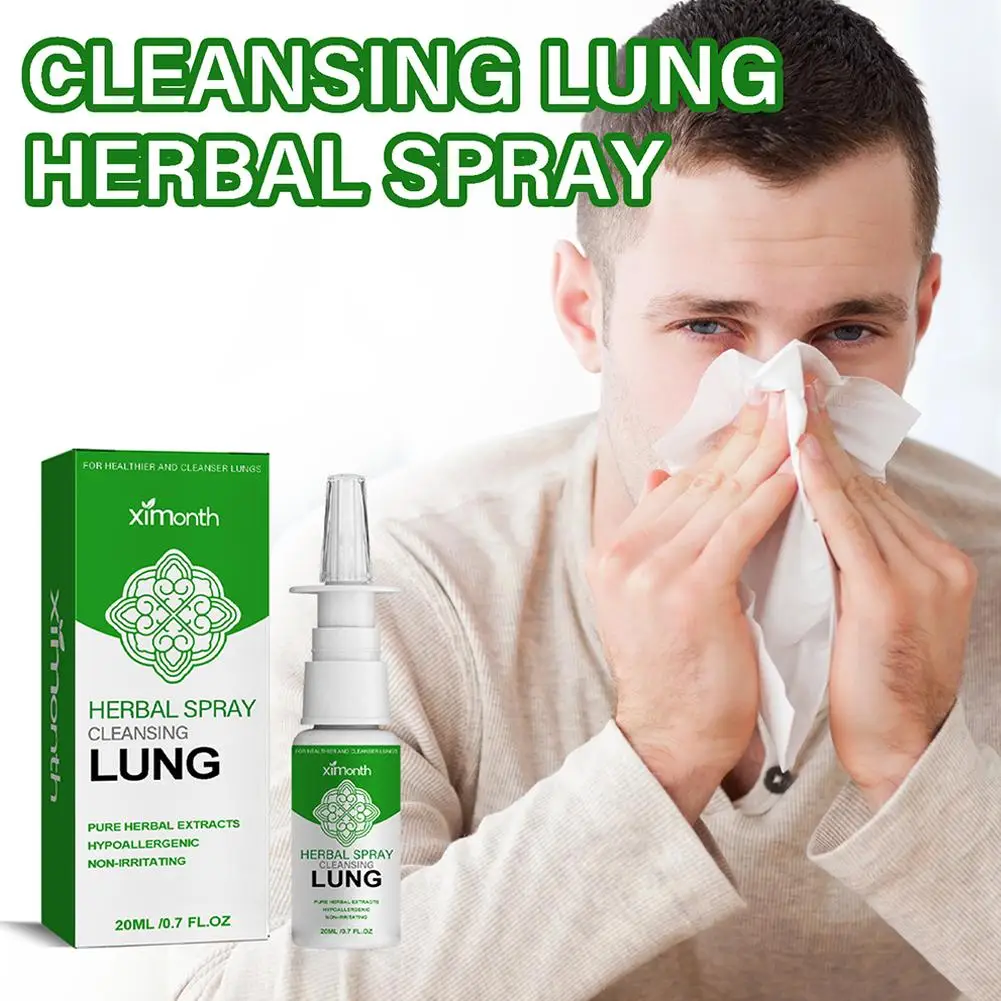 20ml Cleansing Lung Herbal Spray Dry Throat Mist Solution Relieves Spray Clear Snoring Breath Sprays