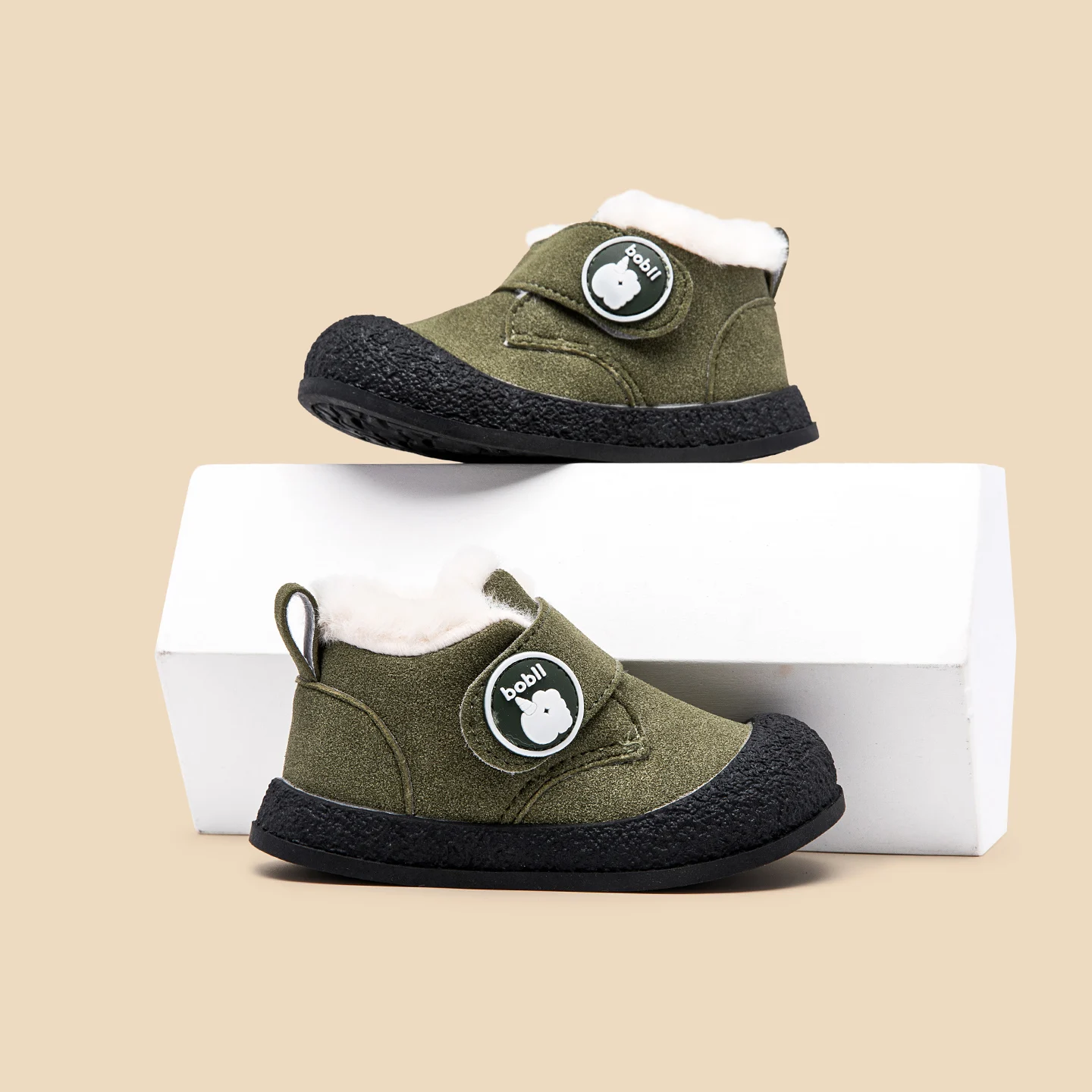 حار بيع الشتاء طفل الفتيان والفتيات الأولى المشي في الهواء الطلق طفل أحذية قطنية ل 0-3Y جودة عالية تصميم مبطن بالصوف #6