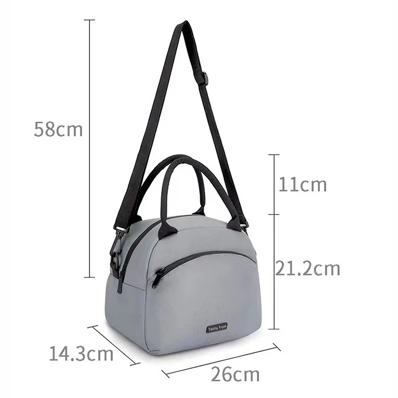1 Stück wasserdichte Lunch-Taschen, Thermokühler, für Büro, Mahlzeit, Outdoor, Camping, Picknick, isolierte, langlebige Handtasche, Aufbewahrungsbox – Detail 2