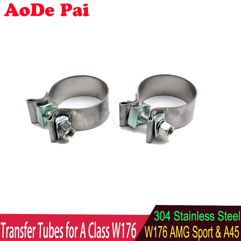 304 Stainless Steel Rear Bumper Diffuser Exhaust Tips Installation System Tranfer Tubes For Mercedes A Class W176 2013-2018