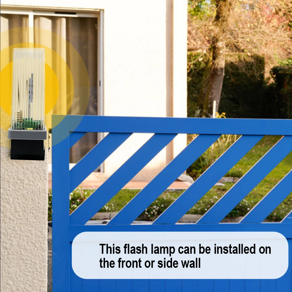 بوابة جراج باب ضوء وماض حماية الأمن إنذار مصباح إشارة ستروب تحذير ضوء مقاوم للماء لا صوت #5