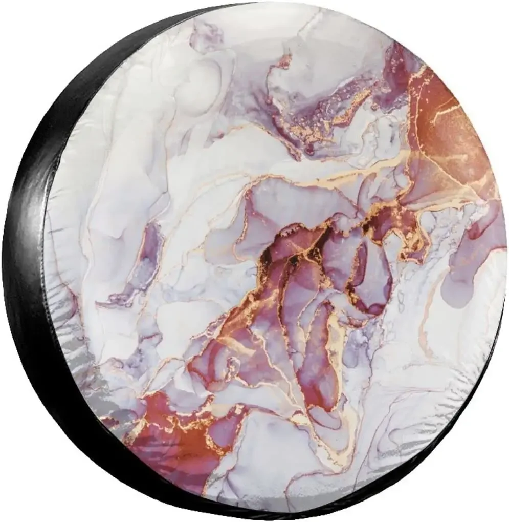 

Чехол для шин Hebrkkco, универсальный защитный чехол для автомобильных шин с мраморным узором, подходит для большинства автомобилей, защитный чехол для запасного колеса