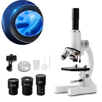 New Optical Microscope for Adults Kids 64X-2400X Magnification Compound Microscope with Microscope Slides Fill Light