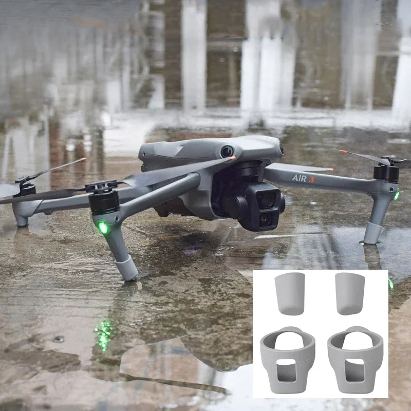 ل DJI AIR 3S/Air 3 سيليكون الغبار واقية قدم غطاء الهبوط زيادة الغبار غطاء ملحقات طائرة بدون طيار