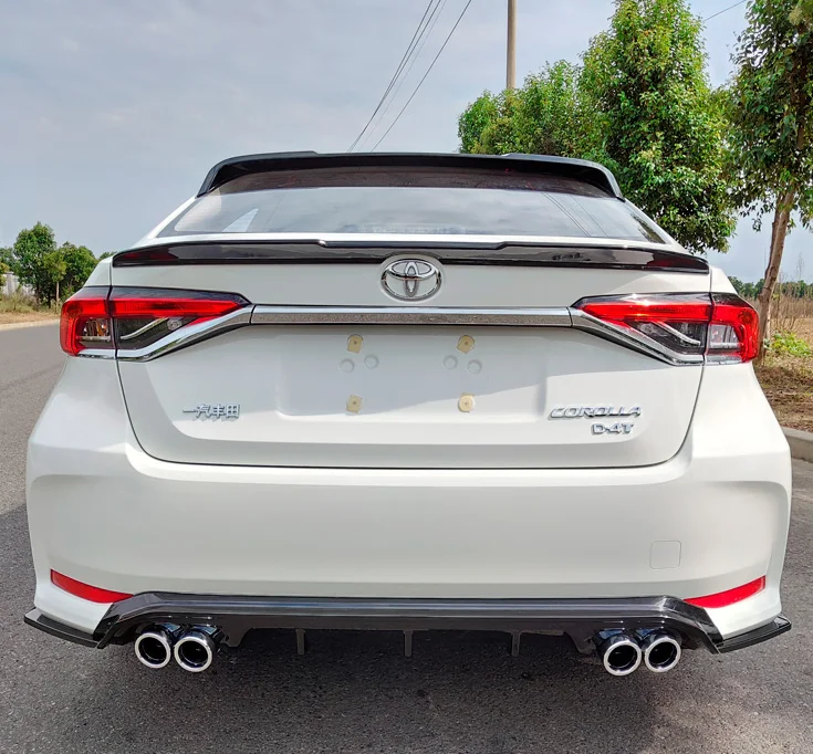 YKSRDNF For Toyota Corolla Car Accessories Spoiler 2019 2020 2021 ABS Material Sedan Auto Trunk Rear Lip Wing Tail FIN Refit