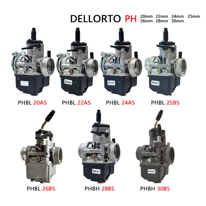 Карбюратор для мотоцикла PHBL 20AS 22AS 24AS 25BS 26BS PHBH 28BS 30BS Dellorto Racing Карбюратор для мотоцикла Dellorto Yamaha