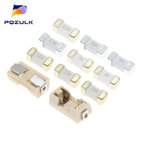 Chip de fusible 1808/2410 de acción muy rápida 100mA 315mA 500mA 1A 2A 3A 4A 5A 6.3A 8A 10A 12A 15A 20A 0451 SMD 2410 cerámica