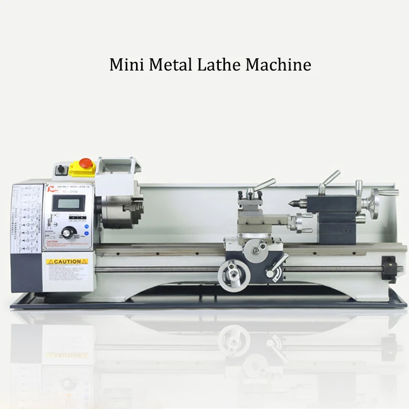 

Mini Metal Lathe Machine High Precision DIY Benchtop Metal Lathe Tool Variable Speed Metal Gear for Turning Drilling