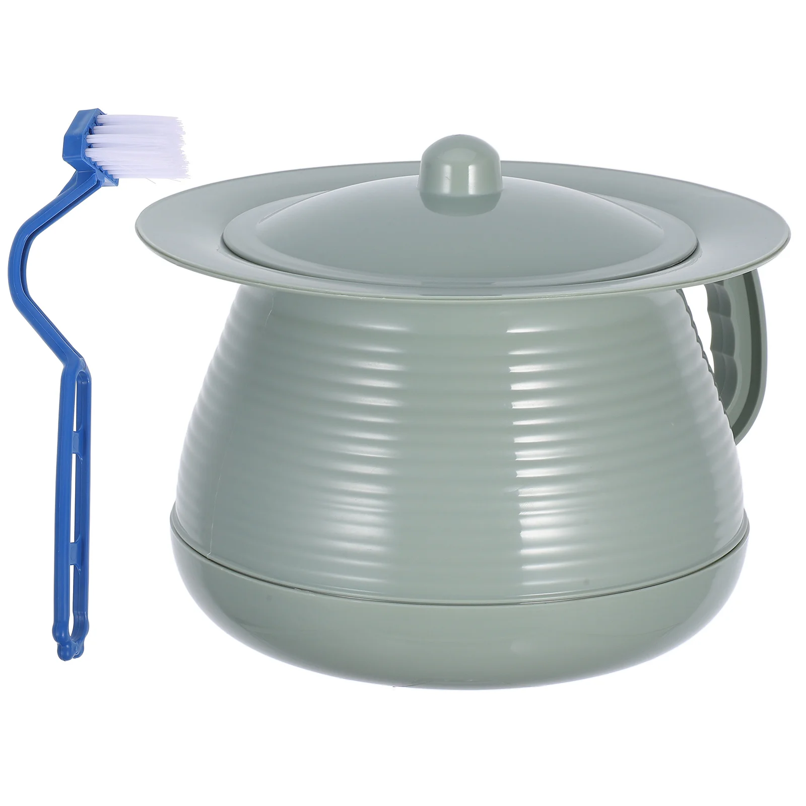 مجموعة واحدة من وعاء الغرفة المحمول مع غطاء مبولة بلاستيكية قوية للمنزل وغرفة النوم والتخييم دلو البول خفيف الوزن سهل التنظيف وقابل لإعادة الاستخدام #1