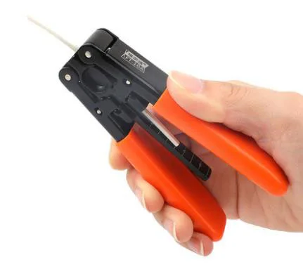 

FTTH Indoor Fiber Stripping Tool Leather Cable Stripper Pliers Optical Fiber The Home Tool Leather Wire Stripping Pliers FT-10A