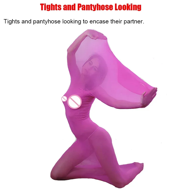بوديستوكينج بودي هوز جوارب طويلة ارتداءها، ملابس داخلية مثيرة شفافة BDSM، كيس تخزين كامل الجسم