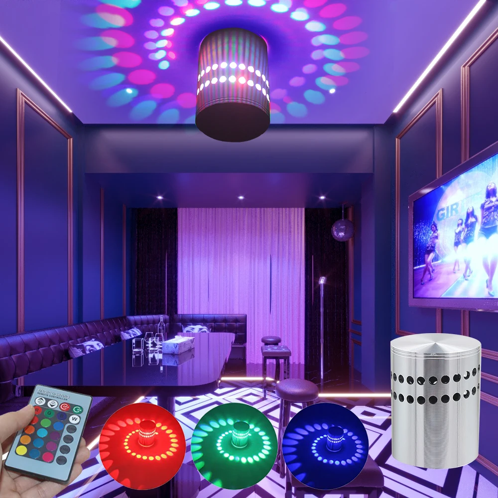 Creative LED Hallway RGB Wall Lamp Living Room Bedroom Hotel Hall Atmosphere Ceilling Lamp Bar KTV Hallway Decoration Wall Lamp