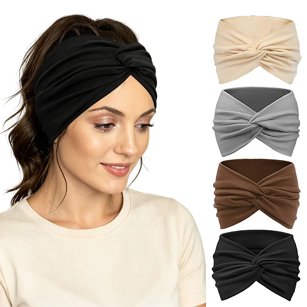 Soft Stretchy Non Slip Wide Headbands for Women