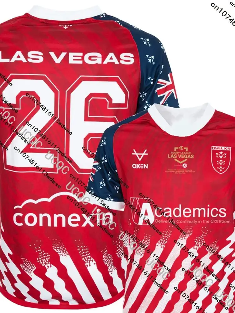 AliExpress NONE 2026 England New Hull Kingston Rovers Rugby Sports Jersey Las Vegas Special Mens Casual Quick drying Training Kid Jersey T-shirt