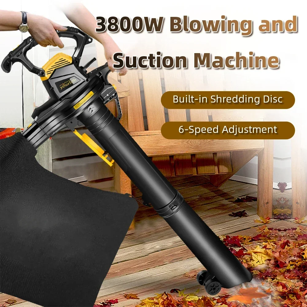 

230-240V Electric Blower High Power Industrial Powerful Dust Collector Leaf Cleaning Blowing Dust Blowing Suction Fan Crusher