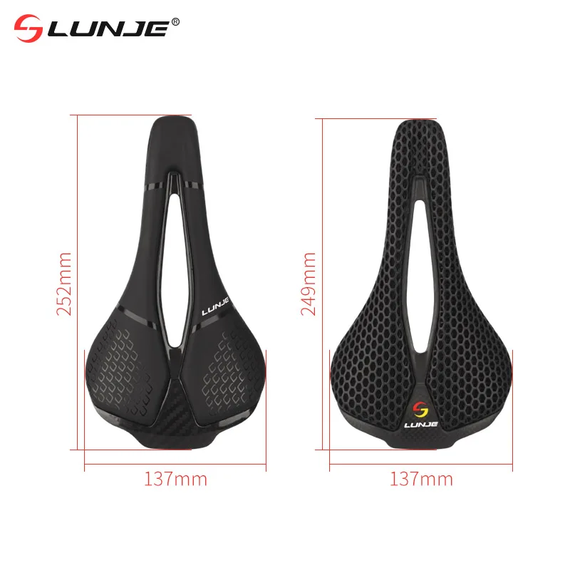 

3D Printed Saddle Ultralight Carbon Fiber Hollow Comfortable Breathable Riding Seat MTB Road bike Cycling Seat Parts