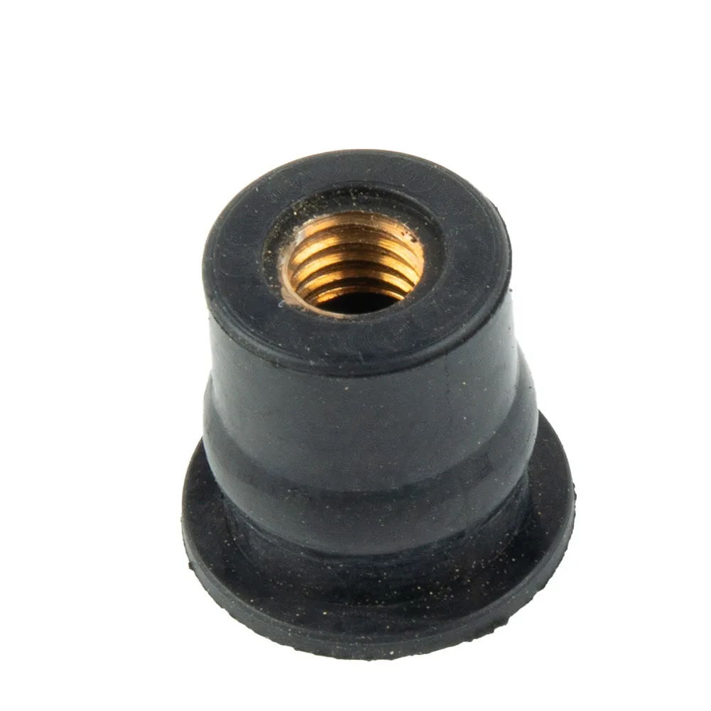 10PCS Motorcycle Windshield Rubber Nut M6 6mm Vibration Damper Panel Mounting For Most Windshields Part Accessories