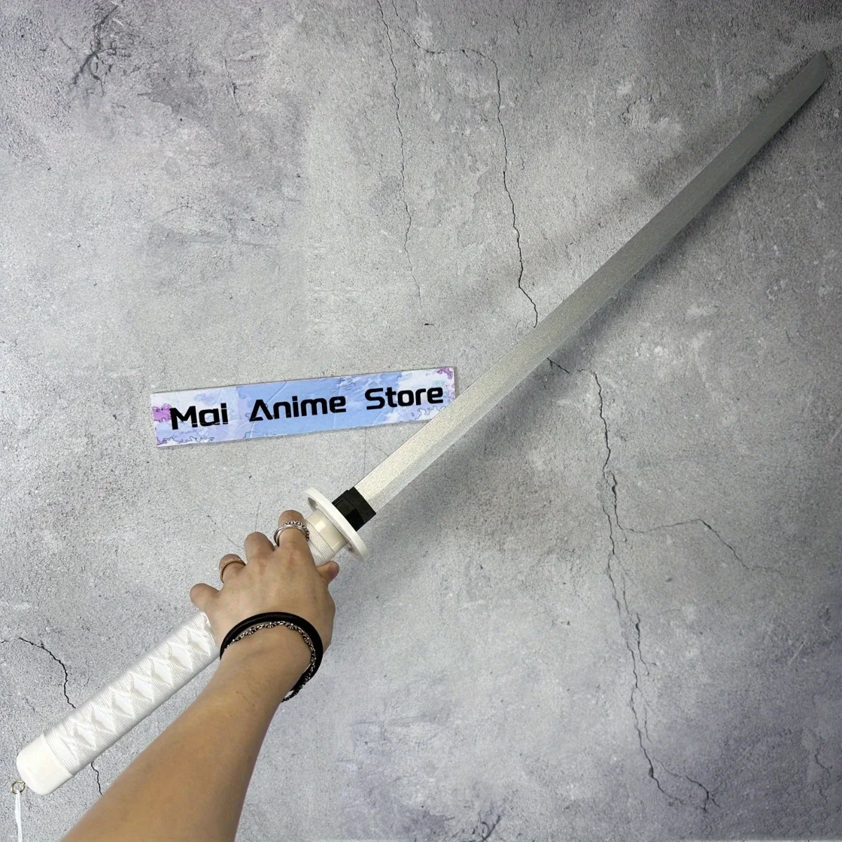 40in Rukia White Katana Bleach Anime Sword Cosplay Prop Original Samurai Sabre Real Size Japanese Katana Ninja Knife Blade Gift