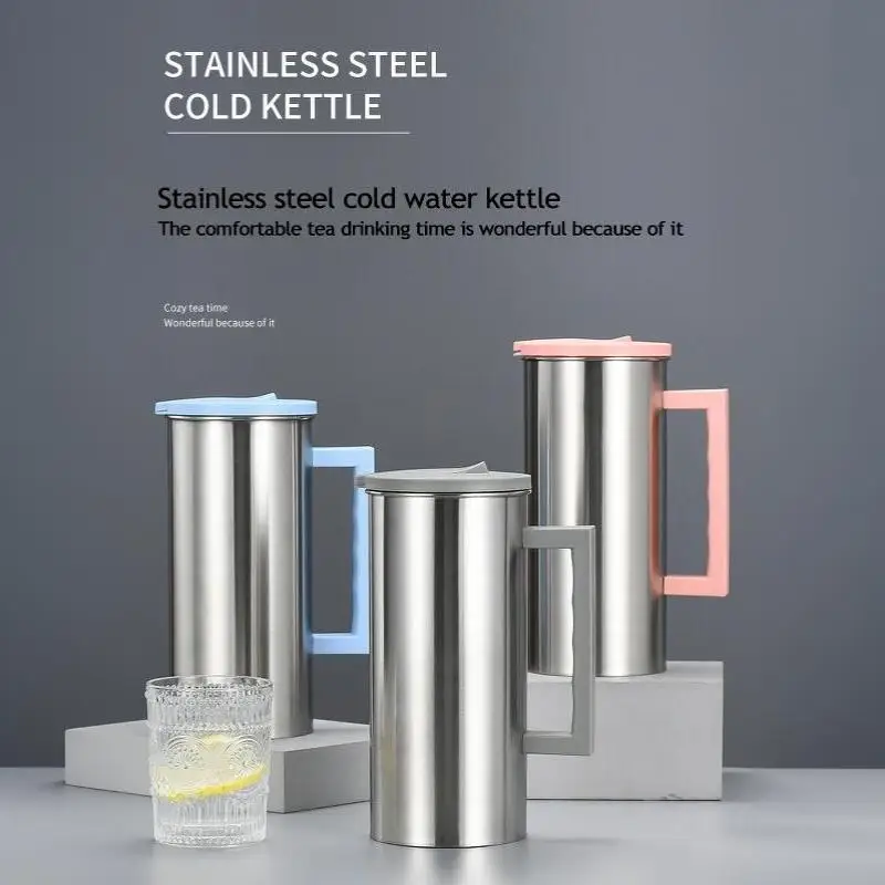 Insulated Water Kettle 1800ML High-Capacity Multi-Functional Thermal Beverage Carafe for Home Kitchen Coffee Tea Serving
