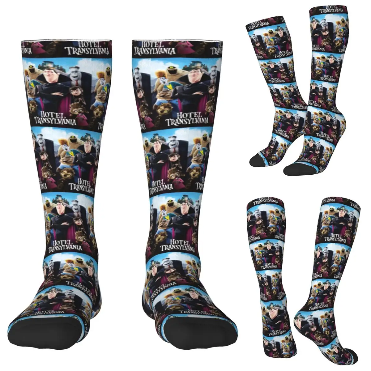 Hotel Transylvania Socks Harajuku Stockings All Season Long Socks Accessories for Unisex Christmas Gifts
