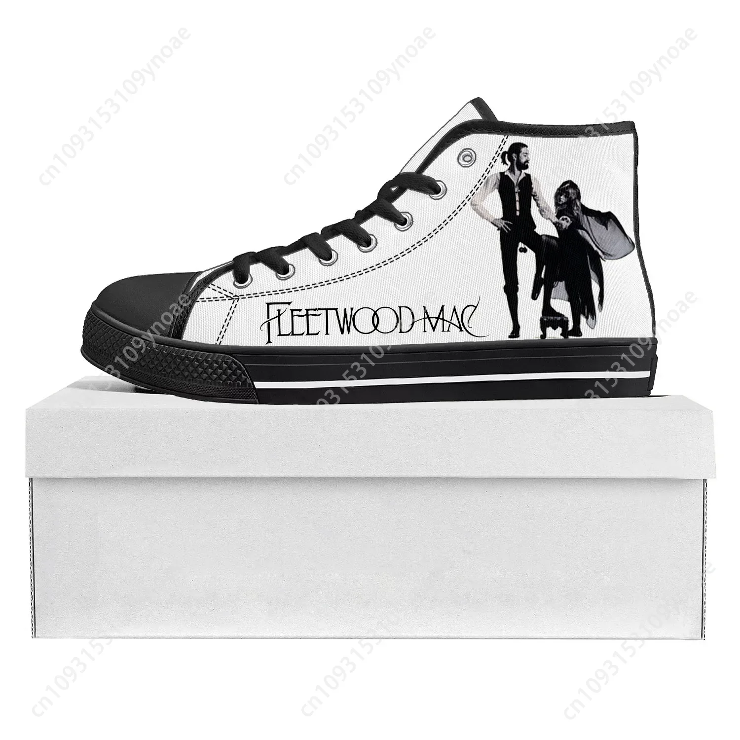 

Fleetwood Mac Pop Rock Band High Top High Quality Sneakers Mens Womens Teenager Canvas Sneaker Couple Shoe Custom Shoe Black