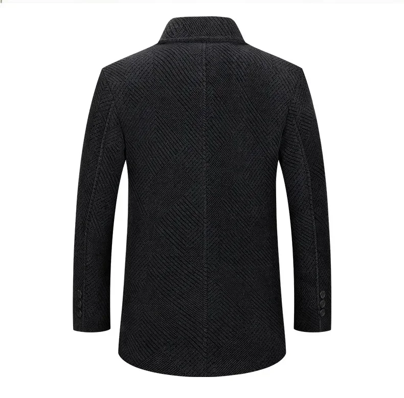 Gabardinas de lana informales de negocios para hombre, chaquetas de Cachemira cálidas de lana para invierno, chaquetas, trajes, abrigos, abrigos, talla 5XL